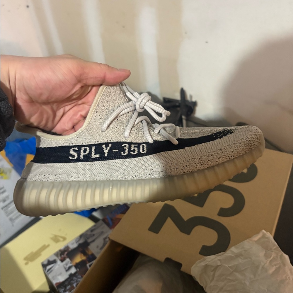 Yeezy Tan and Black Sneakers